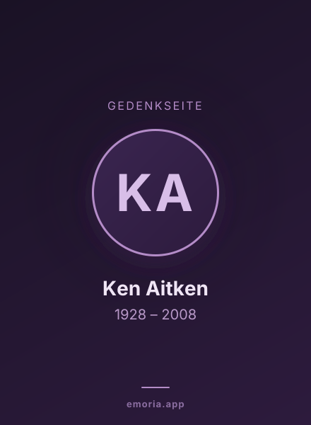 Gedenkportrait von Ken Aitken