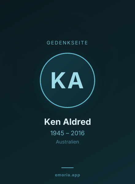 Gedenkportrait von Ken Aldred
