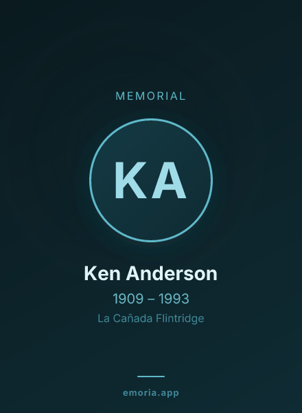 Memorial portrait of Ken Anderson