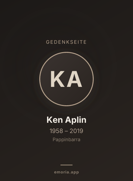 Gedenkportrait von Ken Aplin