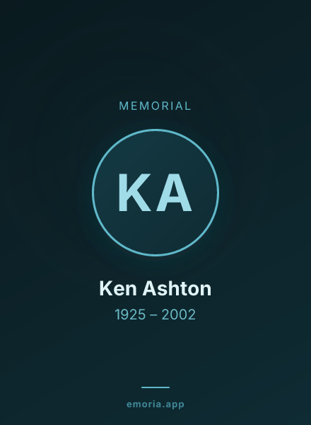 Memorial portrait of Ken Ashton