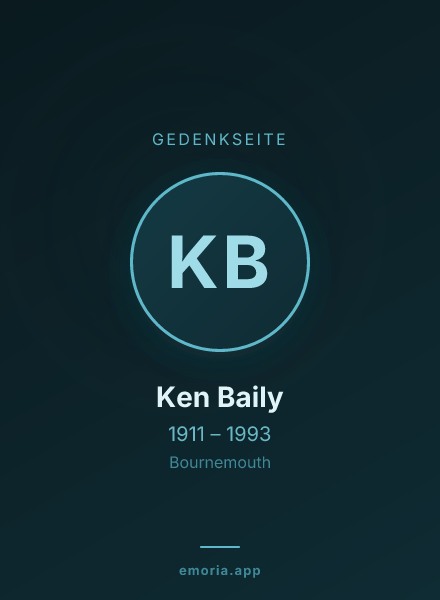 Gedenkportrait von Ken Baily