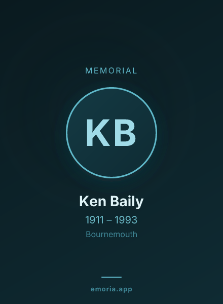 Memorial portrait of Ken Baily