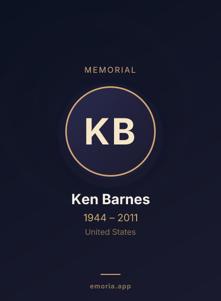 Memorial portrait of Ken Barnes