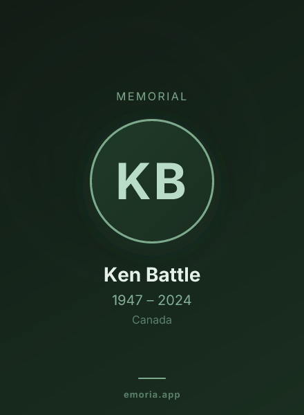 Memorial portrait of Ken Battle