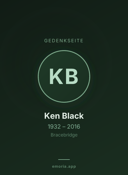 Gedenkportrait von Ken Black