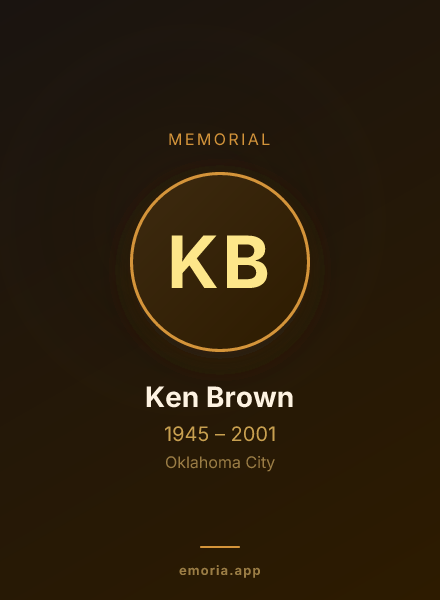 Memorial portrait of Ken Brown