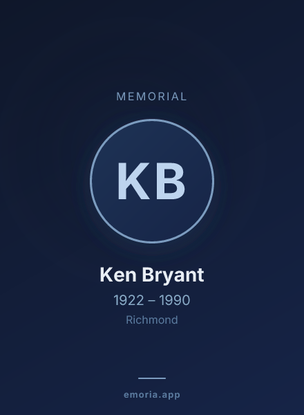 Memorial portrait of Ken Bryant
