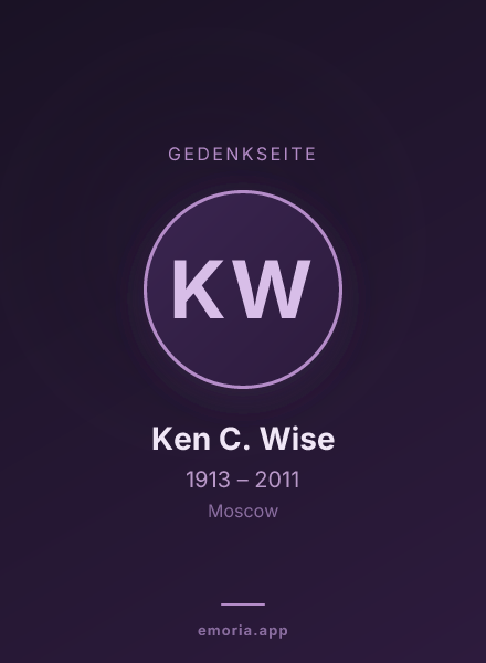 Gedenkportrait von Ken C. Wise