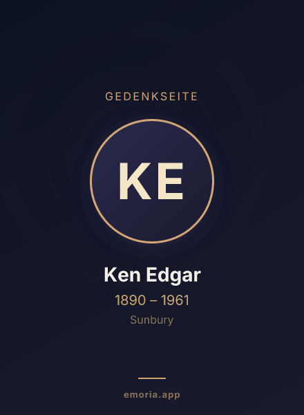 Gedenkportrait von Ken Edgar