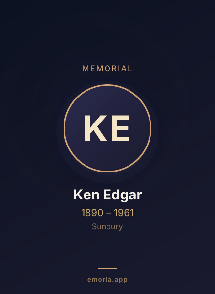 Memorial portrait of Ken Edgar