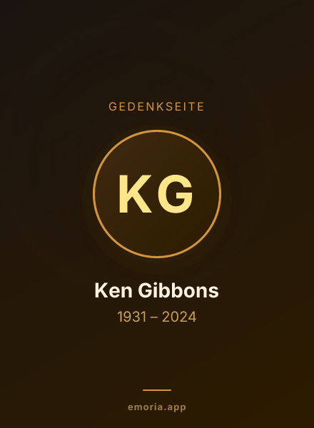Gedenkportrait von Ken Gibbons