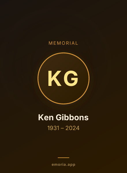 Memorial portrait of Ken Gibbons