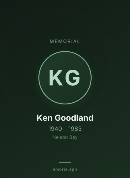 Memorial portrait of Ken Goodland