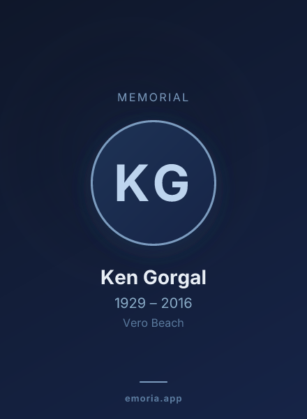 Memorial portrait of Ken Gorgal