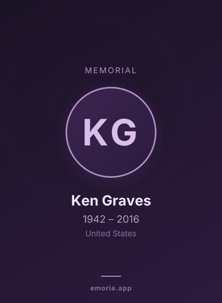 Memorial portrait of Ken Graves