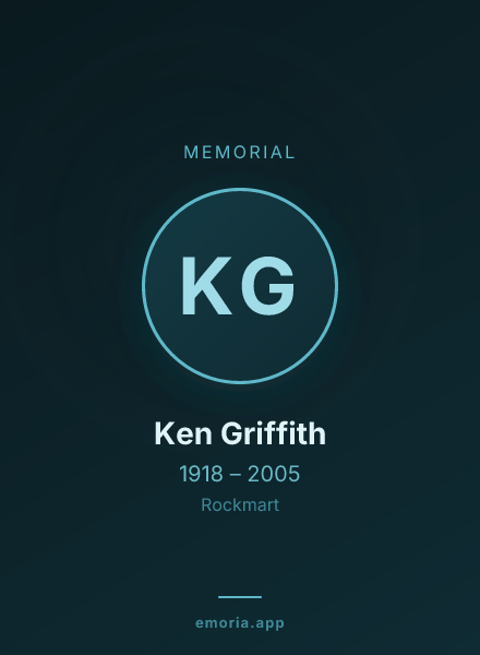 Memorial portrait of Ken Griffith