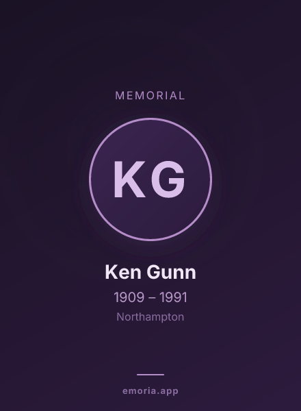 Memorial portrait of Ken Gunn