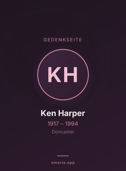 Gedenkportrait von Ken Harper