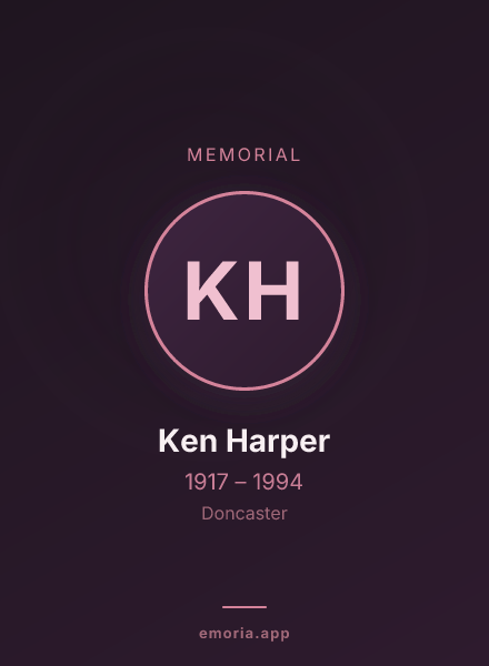 Memorial portrait of Ken Harper