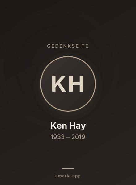 Gedenkportrait von Ken Hay