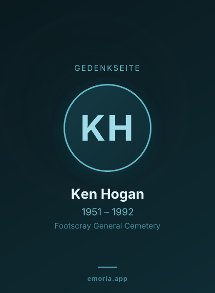 Gedenkportrait von Ken Hogan