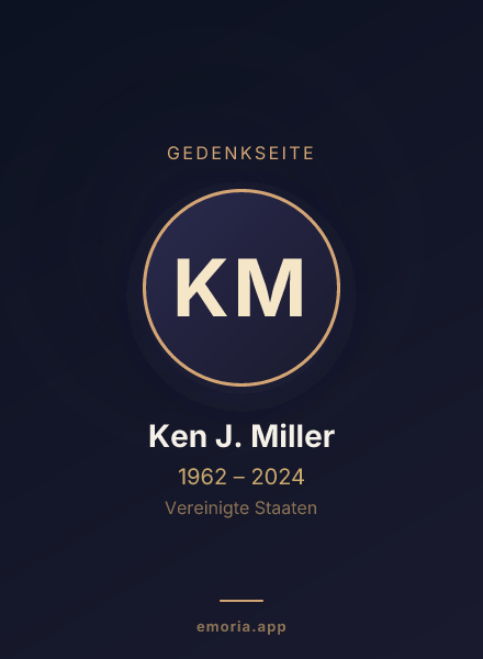 Gedenkportrait von Ken J. Miller
