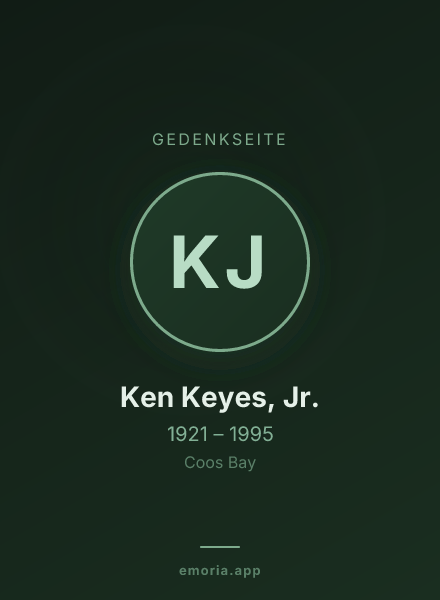 Gedenkportrait von Ken Keyes, Jr.