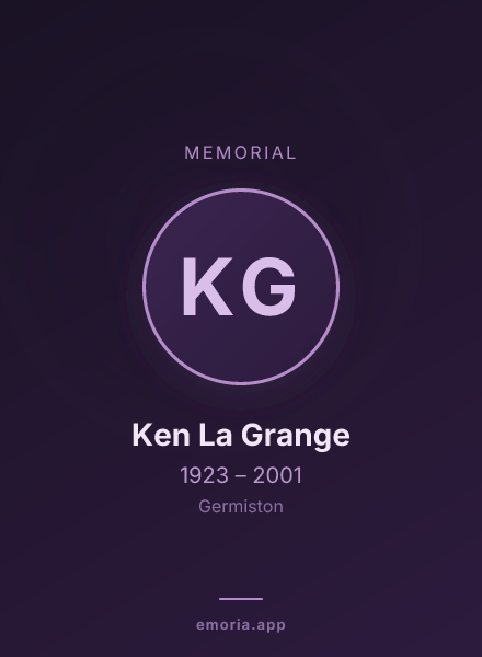 Memorial portrait of Ken La Grange