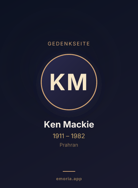 Gedenkportrait von Ken Mackie
