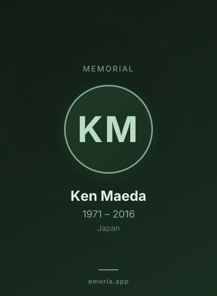 Memorial portrait of Ken Maeda