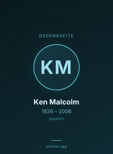 Gedenkportrait von Ken Malcolm