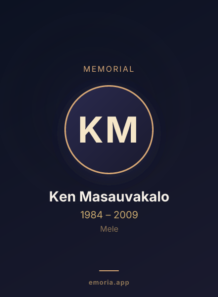 Memorial portrait of Ken Masauvakalo