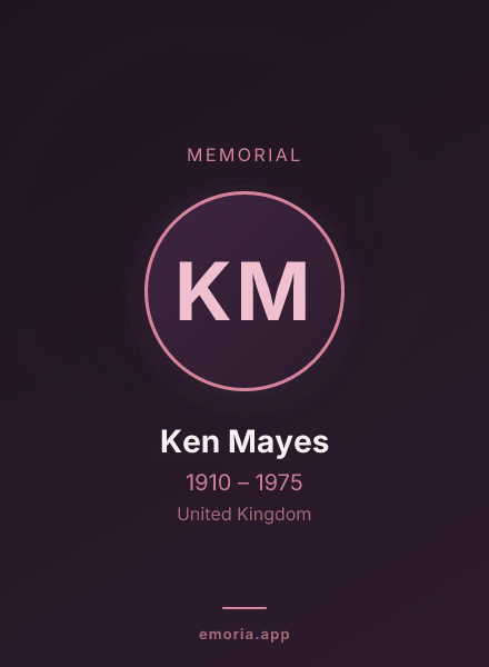 Memorial portrait of Ken Mayes