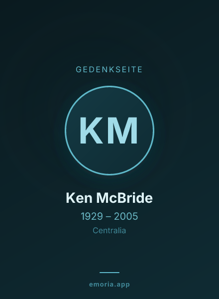 Gedenkportrait von Ken McBride