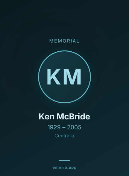 Memorial portrait of Ken McBride