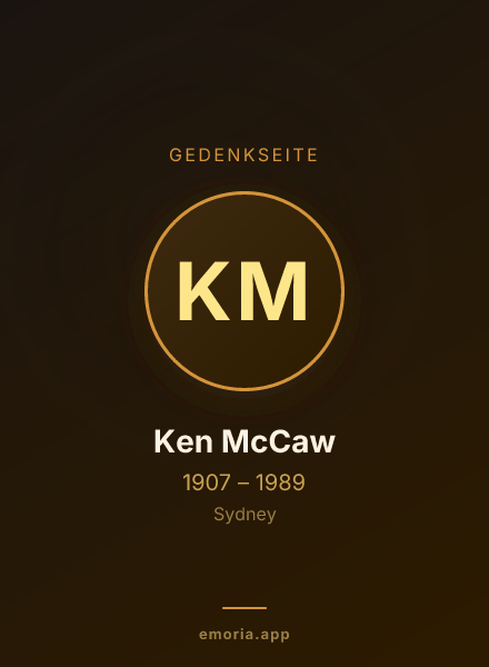 Gedenkportrait von Ken McCaw