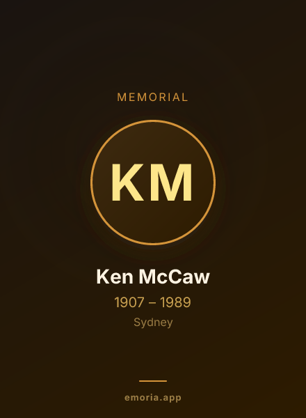 Memorial portrait of Ken McCaw