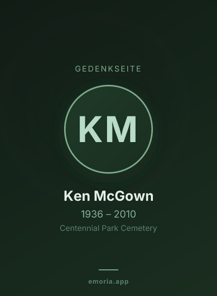 Gedenkportrait von Ken McGown