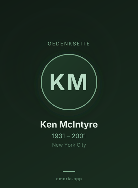 Gedenkportrait von Ken McIntyre