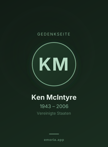 Gedenkportrait von Ken McIntyre