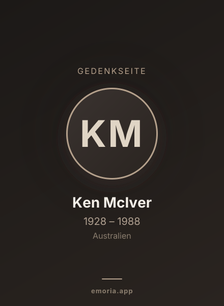 Gedenkportrait von Ken McIver
