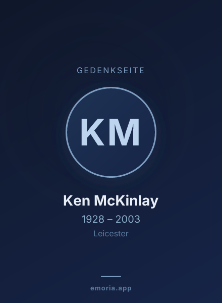 Gedenkportrait von Ken McKinlay