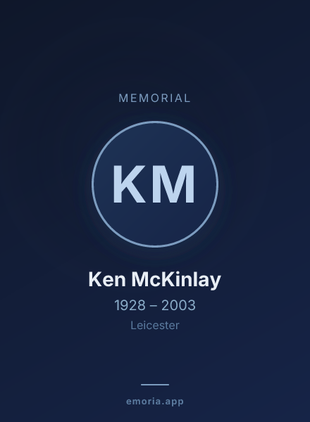 Memorial portrait of Ken McKinlay