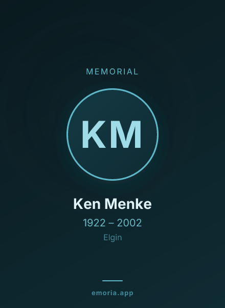 Memorial portrait of Ken Menke
