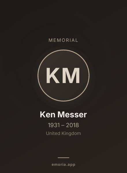 Memorial portrait of Ken Messer