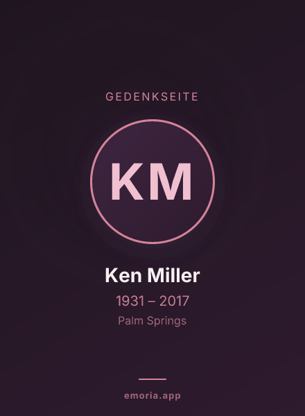 Gedenkportrait von Ken Miller