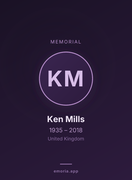 Memorial portrait of Ken Mills