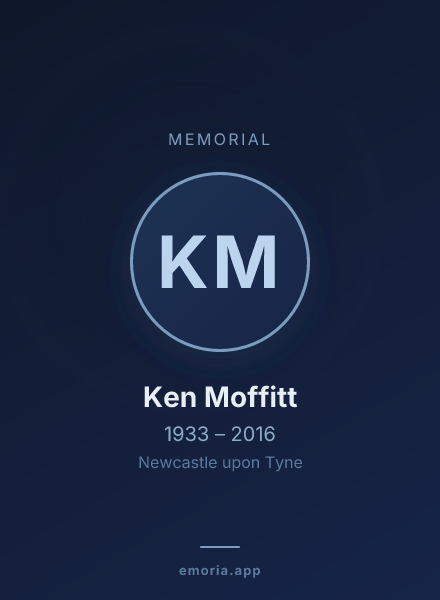 Memorial portrait of Ken Moffitt