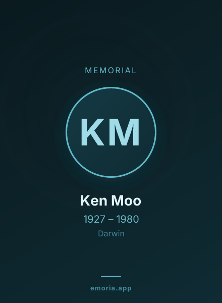 Memorial portrait of Ken Moo